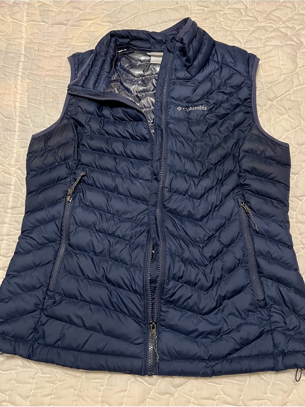 Columbia Navy Quilted Packable Insulated Vest - Women's